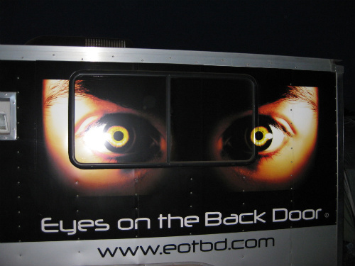 Trailer In Campground.  Reminiscent of Rey Misterio.